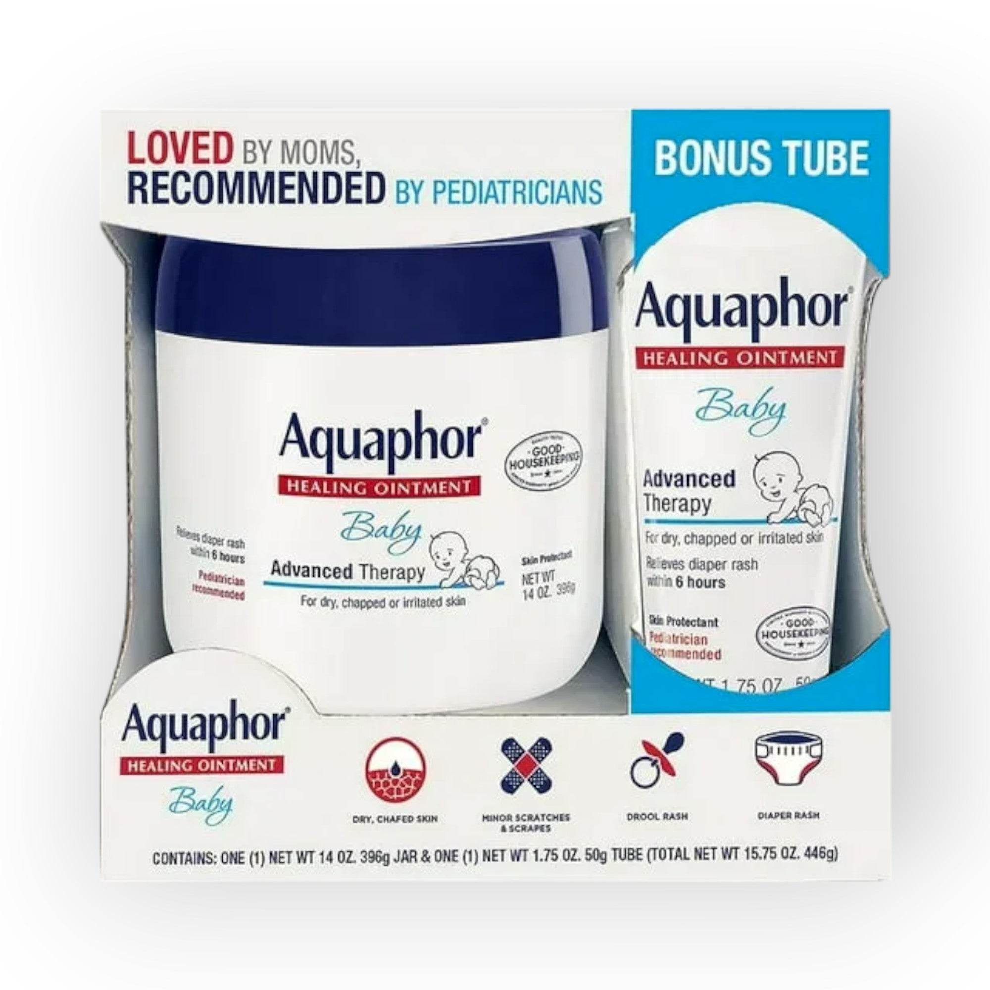 Aquaphor Baby Healing Ointment 14oz with Bonus Tube