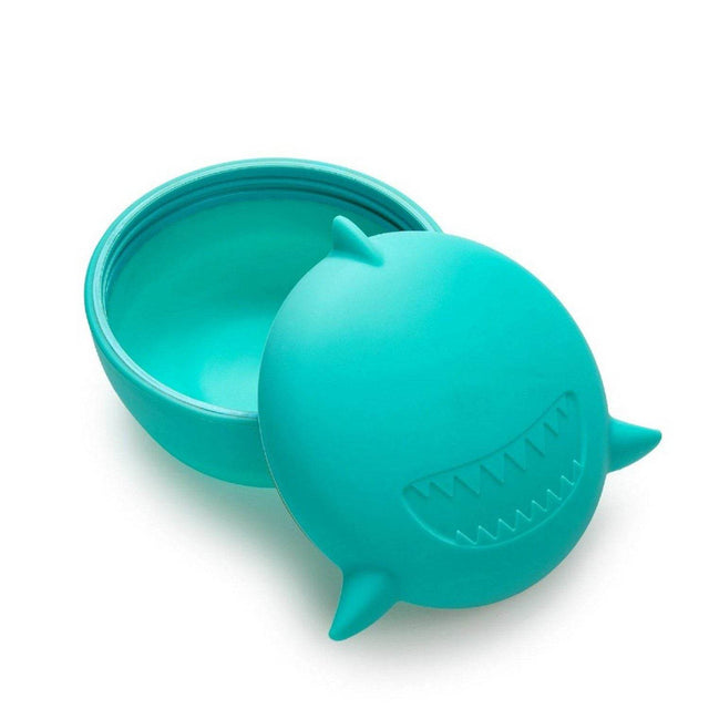 Melii Silicone Bowl with Lid & Utensils - Shark Blue