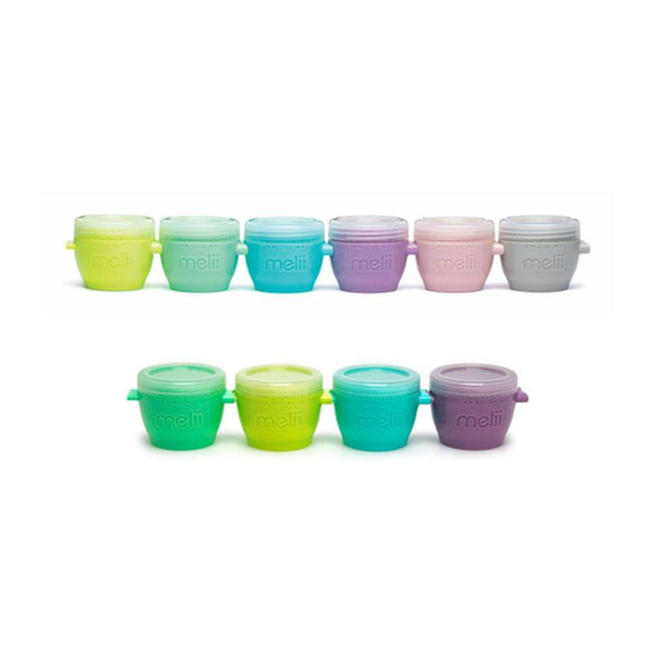 Melii Snap & Go Pods - 6 x 2oz + 4 x 4oz - 10 piece set - BabyAmore