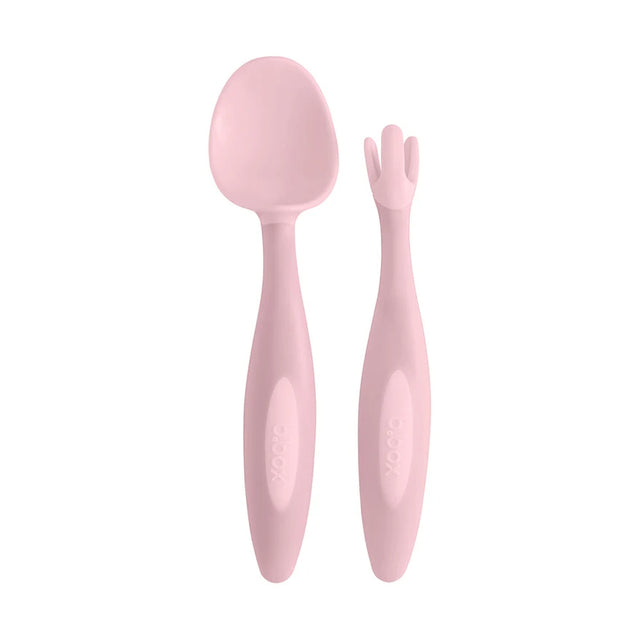 b.box Toddler Cutlery Set Spoon and Fork-Easy Grip Handle-BPA Free Set of 2