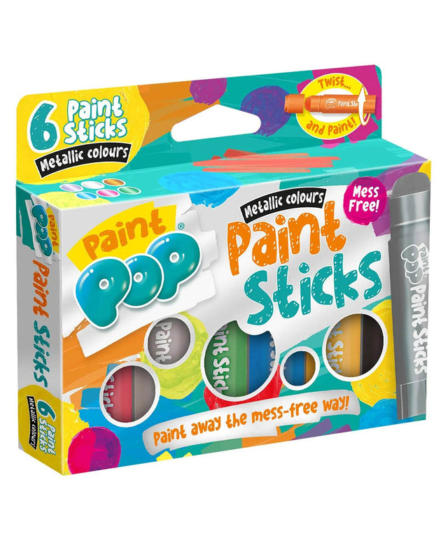 Paint Pop Metallic 6 Pack Quick Dry Paint Sticks