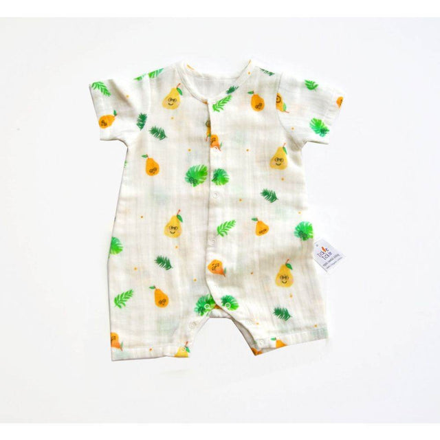 Tickle Tickle Organic Muslin Romper, Poppet Pear