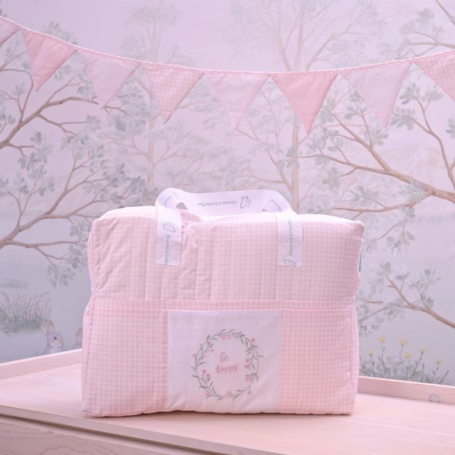 Blooms and Butterflies Large Bag - Be Happy