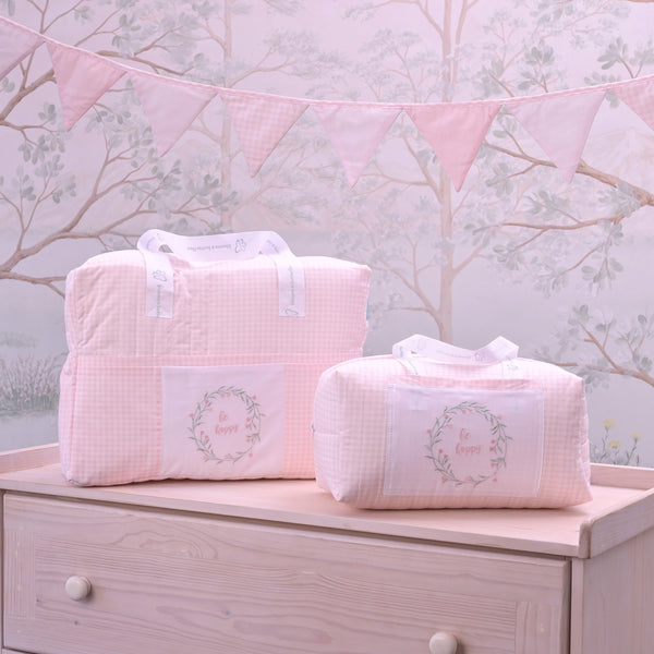 Blooms and Butterflies Large Bag and Theatre Bag Combo - Be Happy