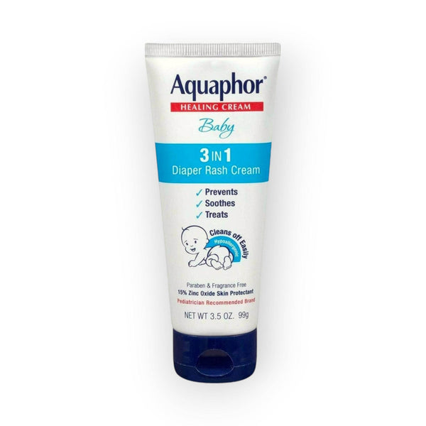Aquaphor Baby 3 in 1 Diaper Rash Cream, 3.5 oz / 99g - BabyAmore