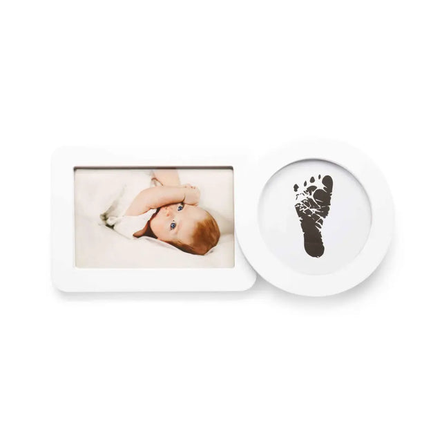 Dooky Happy Hands Inkless Baby Hand & Footprint Photo Frame – 2-in-1 Baby Safe Ink Pad Kit with Picture Frame, Newborn Handprint & Footprint Keepsake, No Mess Non-Toxic Print Kit for Baby Shower Gif