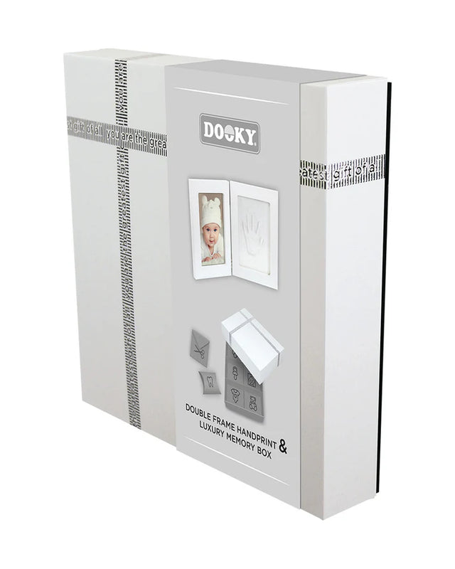 Dooky Baby Hand & Footprint Photo Frame with Memory Box-Includes Skin Friendly Clay-Baby Keepsakes Gift Set For Baby Showe