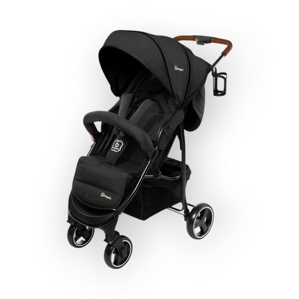 BabyGo Basket Stroller (Dark Grey) - BabyAmore