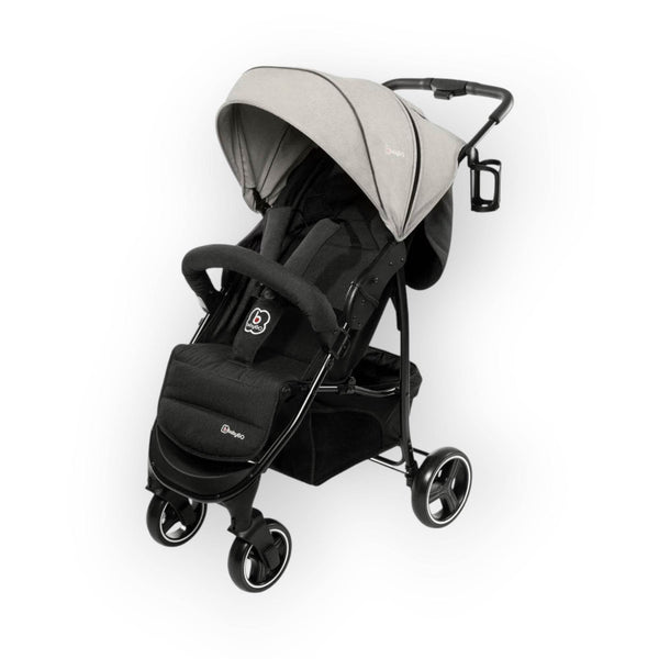 BabyGo Basket Stroller (Grey) - BabyAmore