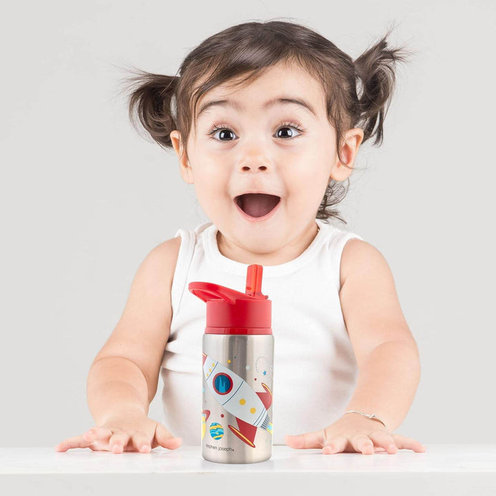 Stephen Joseph STAINLESS STEEL WATER BOTTLES SPACE - BabyAmore