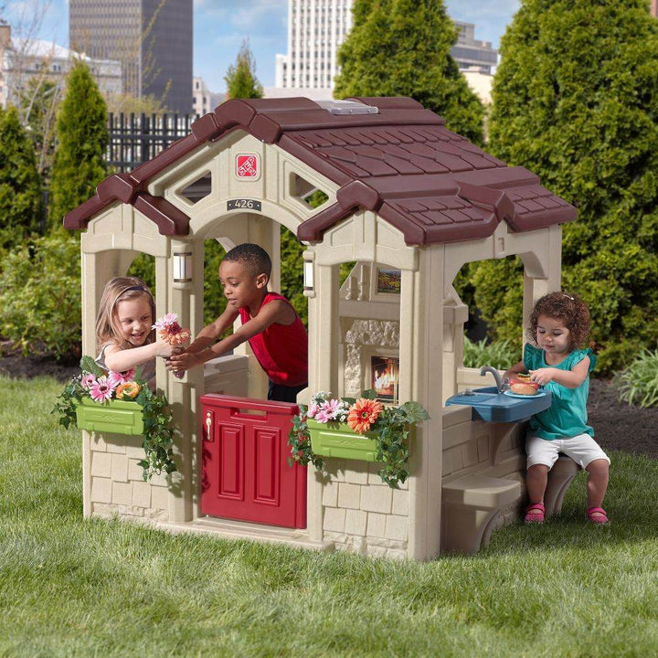 Kids Playhouse Step House With Doorbell Step2 Neat And Tidy