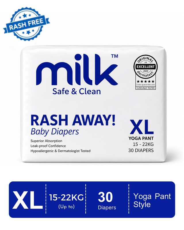 MILK Baby Diaper Yoga Pants, Size XL - 30 Pcs, 15 To 22 KG