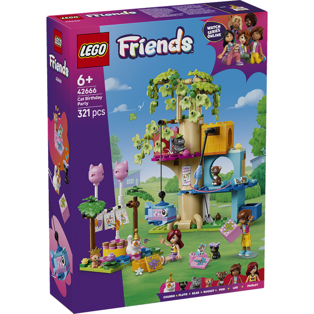 Lego Friends Cat Birthday Party & Tree House (321 Pieces)