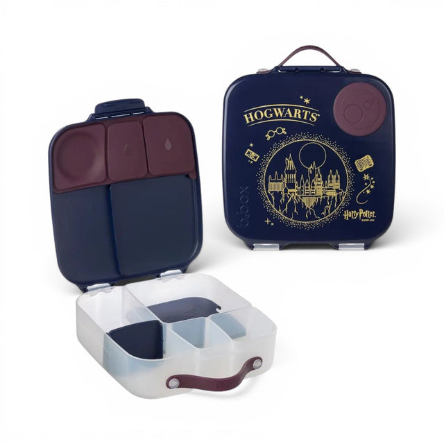 B.Box Warner Bros Kids Lunchbox – 2 Litre, Leak-Proof Bento Style with Gel Cooler Pack, Adjustable Divider & Whole Fruit Compartment- Harry Potter