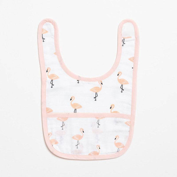Aariro Classic Muslin Bib - Tropical Flamingo - BabyAmore