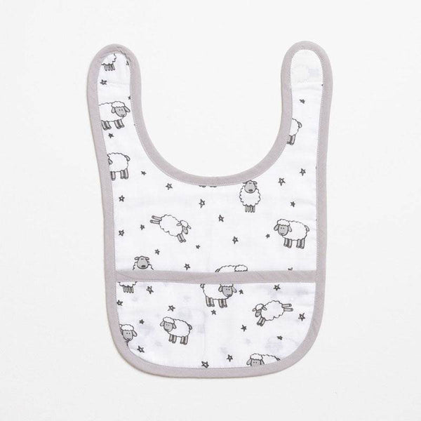 Aariro Classic Muslin Bib - Counting Sheep - BabyAmore
