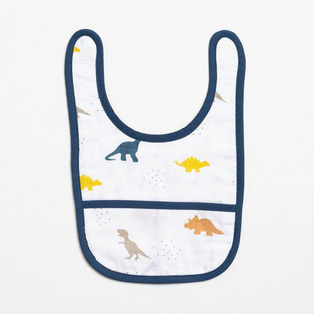 Aariro Classic Muslin Bib - Little Dino