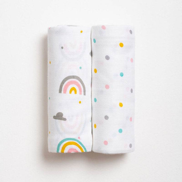 Aariro Muslin Swaddle - Follow the Rainbow