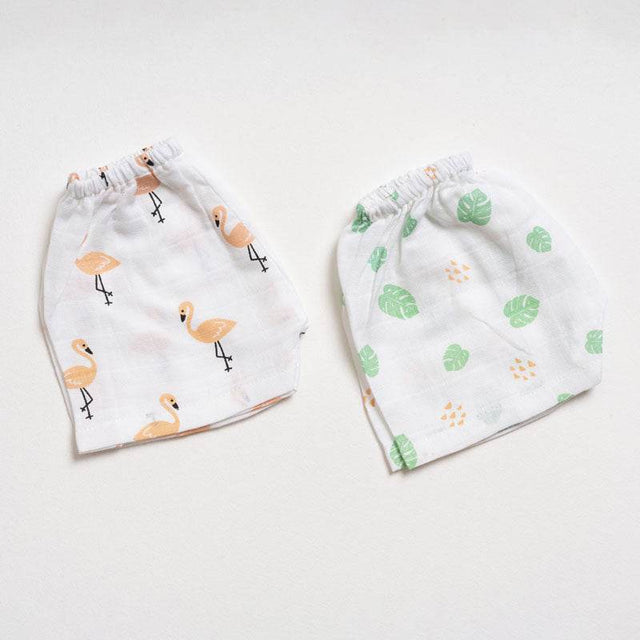 Aariro Muslin Shorts - Tropical flamingo