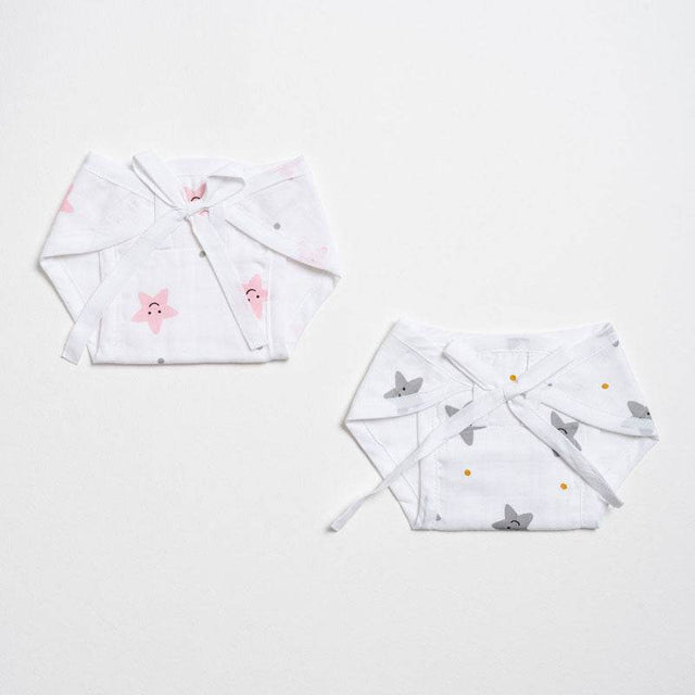 Aariro Nappy - Smiley Star (Peach)