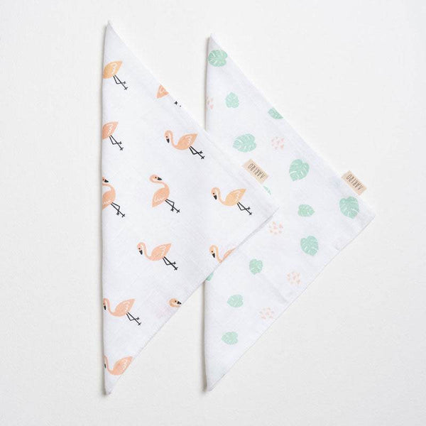 Aariro Muslin Washcloth - Tropical Flamingo - BabyAmore