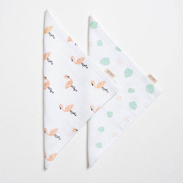 Aariro Muslin Washcloth - Tropical Flamingo