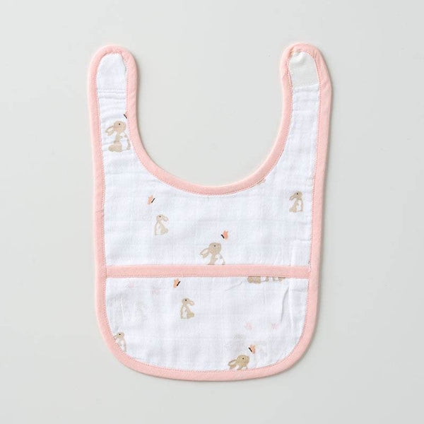 Aariro Classic Muslin Bib - Honey Bunny - BabyAmore