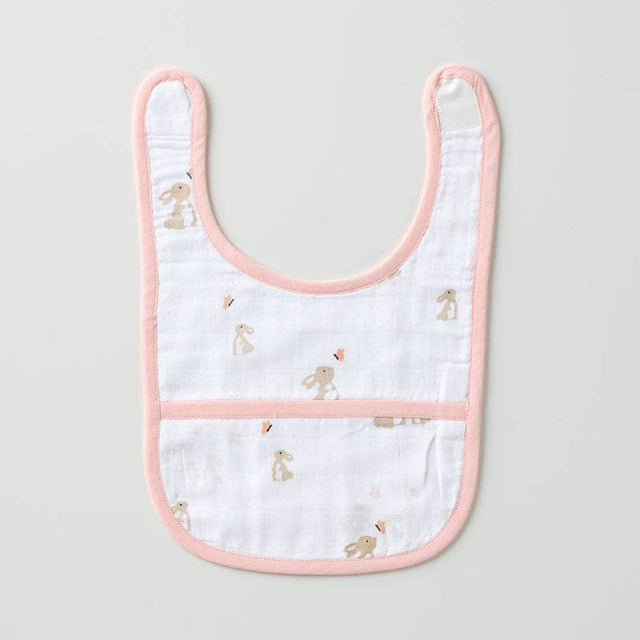 Aariro Classic Muslin Bib - Honey Bunny