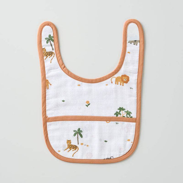 Aariro Classic Muslin Bib - Wild Safari - BabyAmore