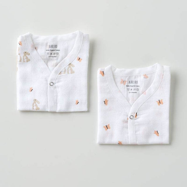 Aariro Muslin Jabla set - Honey Bunny (2 Pcs)