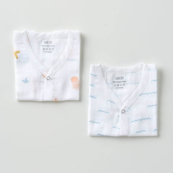 Aariro Muslin Jabla set - Under the Sea (2 Pcs) - BabyAmore