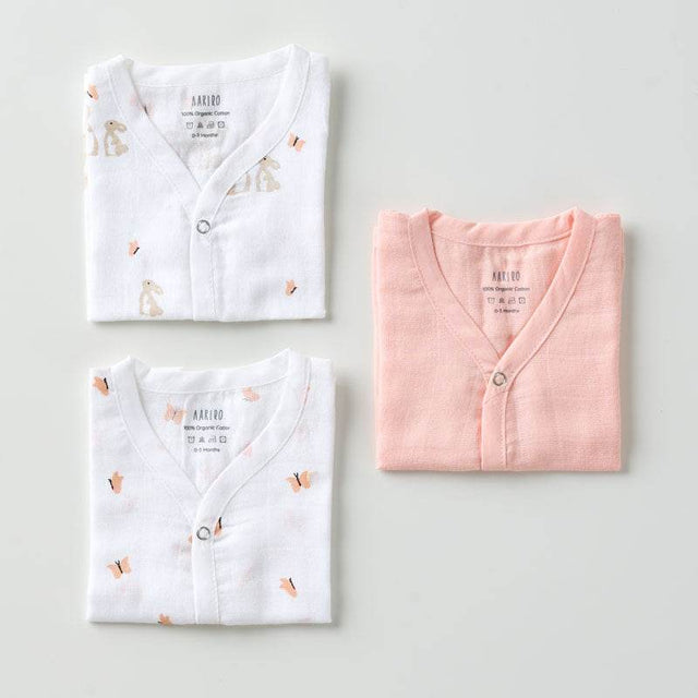 Aariro Muslin Jabla set - Honey Bunny (3 Pcs)