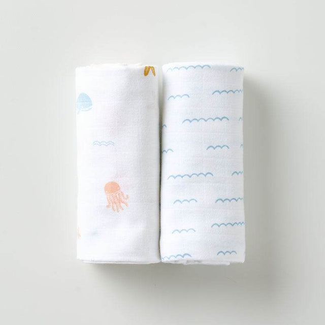 Aariro Muslin Swaddle - Under the Sea