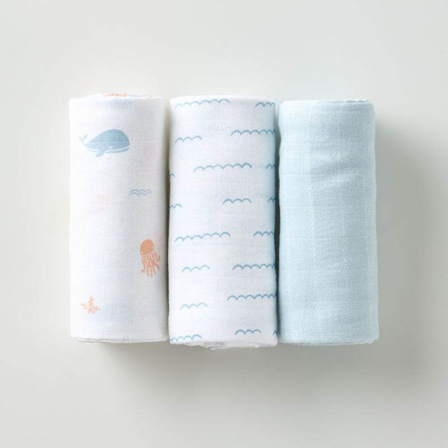 Aariro Muslin Swaddle - Under the Sea (Set of 3)