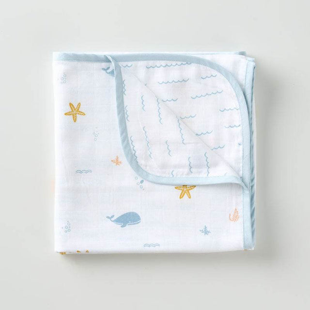 Aariro Reversible Muslin Blanket - Under the Sea