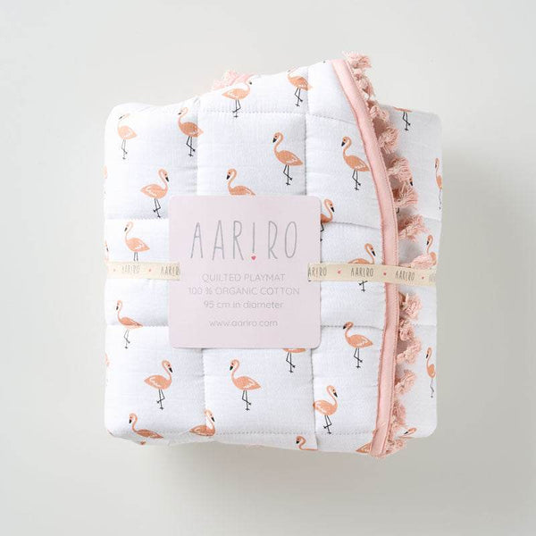 Aariro Round Playmat - Tropical Flamingo - BabyAmore