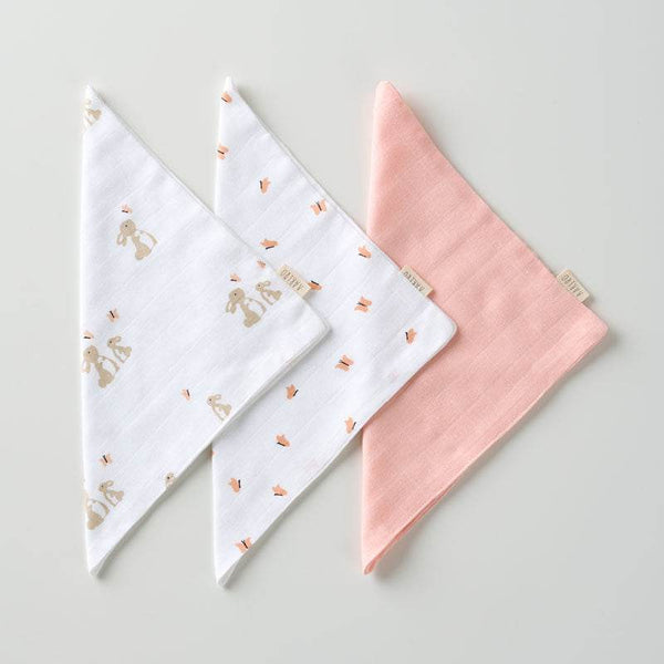 Aariro Muslin Washcloth - Honey Bunny (3pcs) - BabyAmore