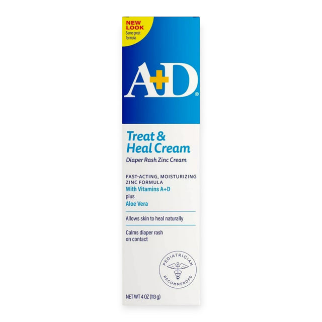 A+D Treat & Heal Cream Diaper Rash Zinc Cream, 113g