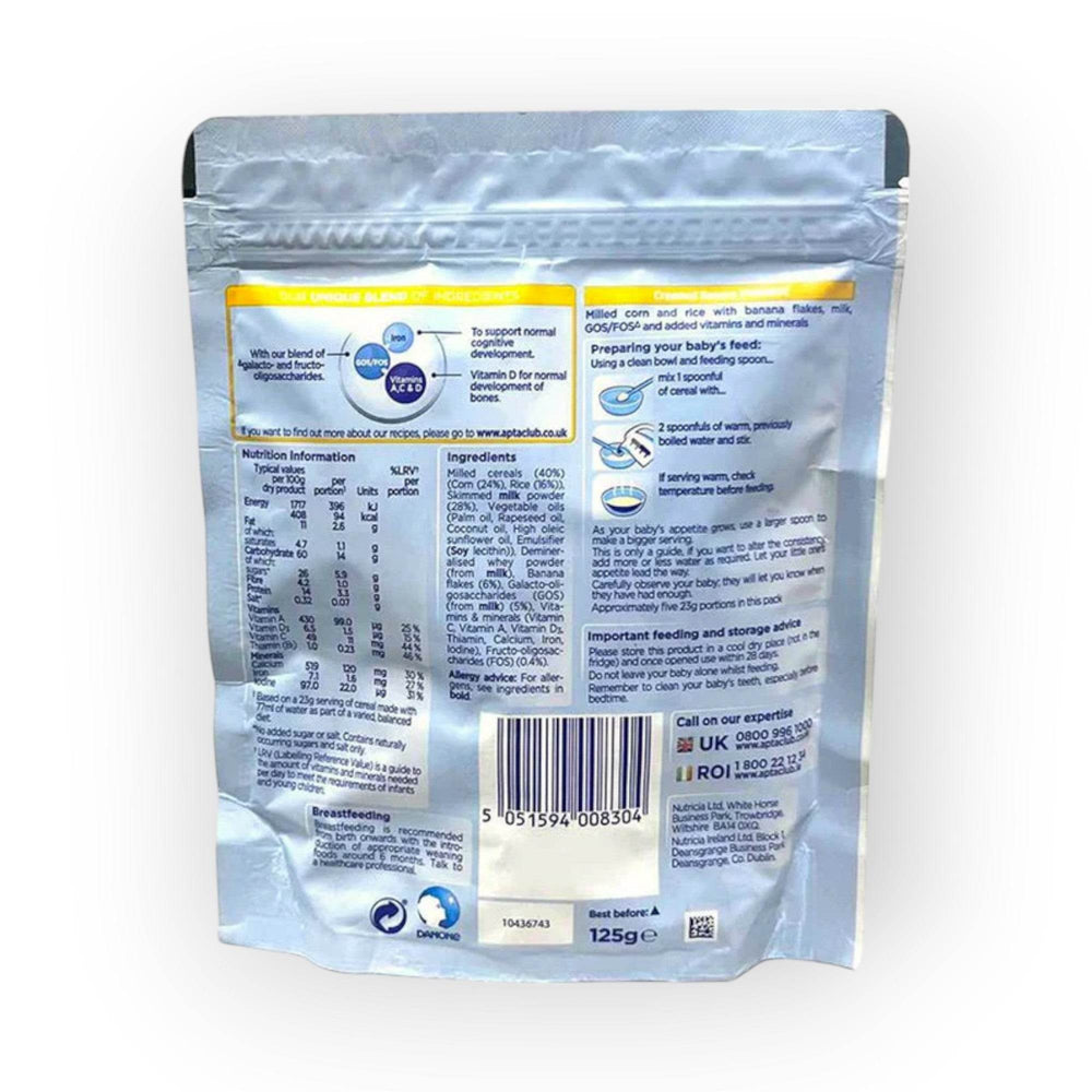 Aptamil Creamed Banana Porridge 4-6+M 125g – BabyAmore