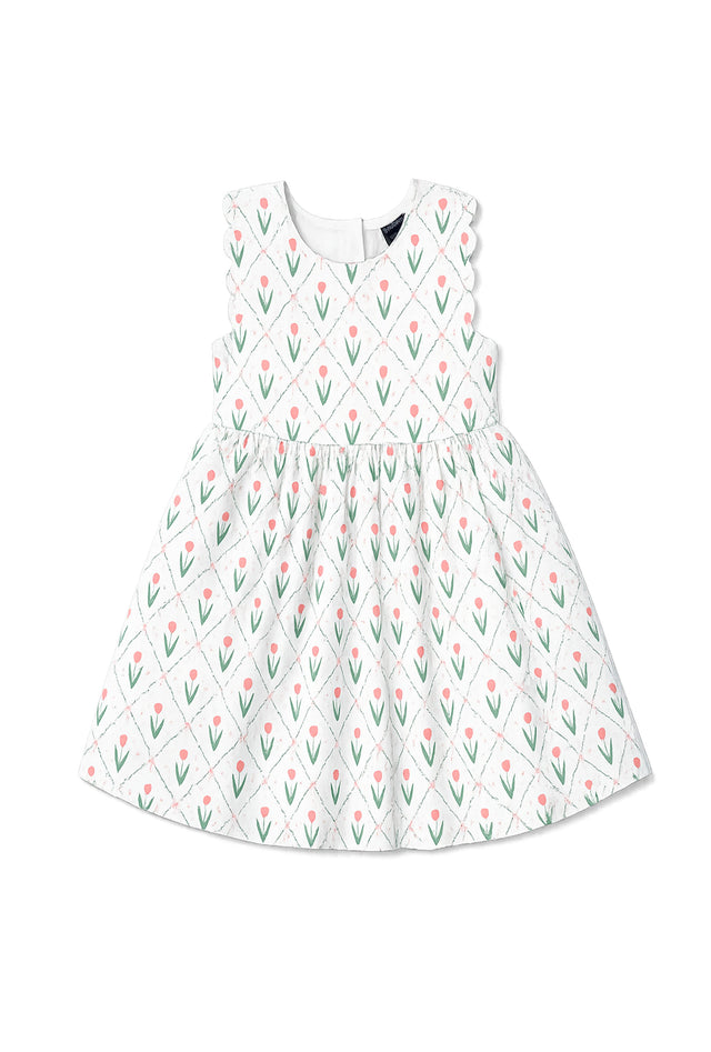 Nuberry Soft Seersucker Floral Cotton Dress for Girls
