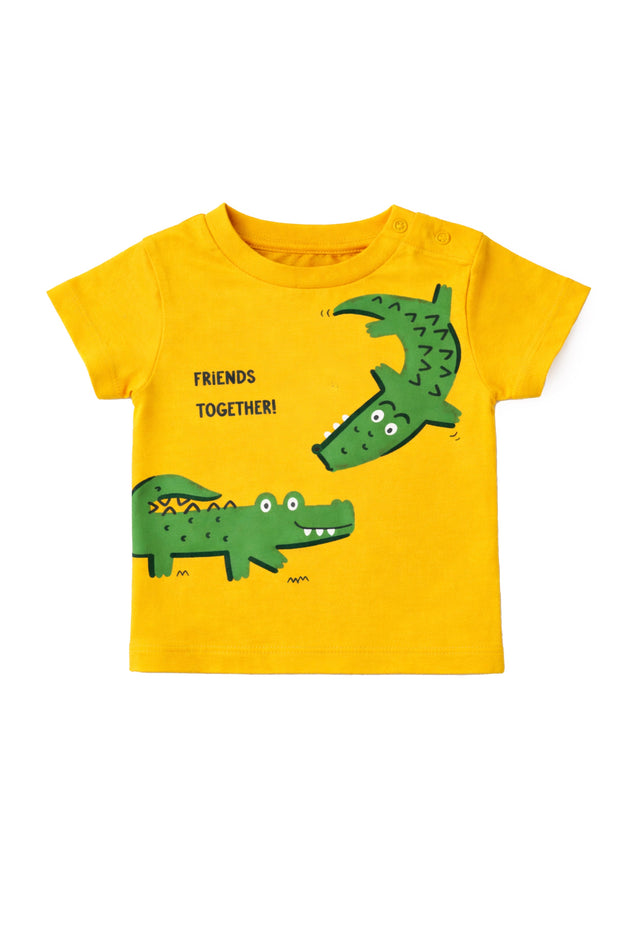 Nuberry Boy T-Shirt | Crocodile Print
