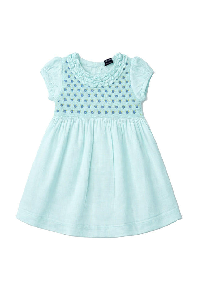 Nuberry Soft Cotton Smocked Party Dress for Baby Girls