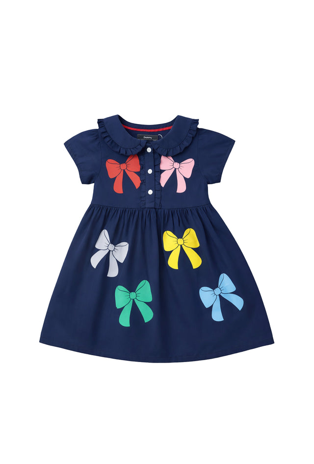 Nuberry Colourful Bow Everyday Dress for Girls
