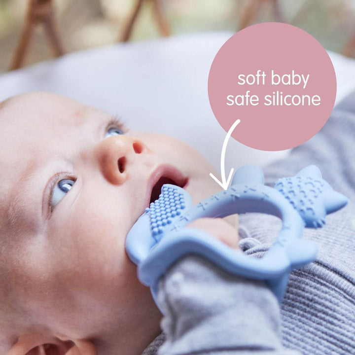 B.box Silicone Wrist Teether Fox Blush Pink, 3m+ - BabyAmore