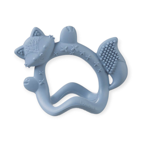 B.box Silicone Wrist Teether Fox Lullaby Blue, 3m+ - BabyAmore