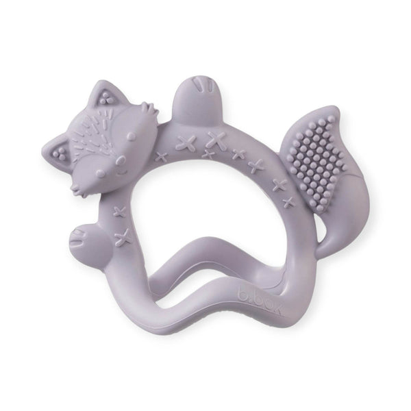 B.box Silicone Wrist Teether Fox Peony Purple, 3m+ - BabyAmore