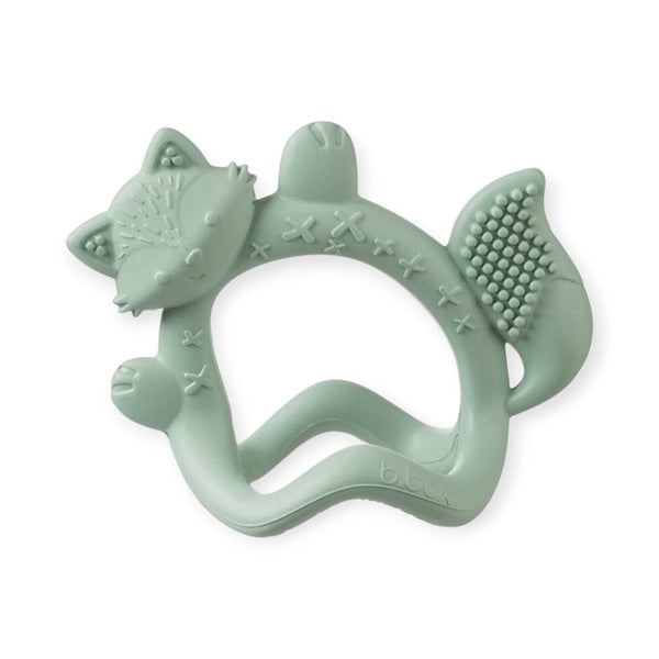 B.box Silicone Wrist Teether Fox Sage Green, 3m+ - BabyAmore