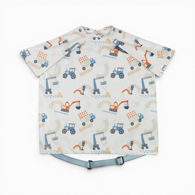 Bibado Short Sleeve Coverall Weaning Bib-Stain & Waterproof with Adjustable Straps-Little Loaders-For Infants