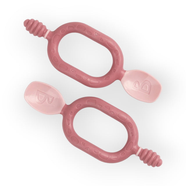 Bibado Dippit Multi stage Baby Weaning Spoon and Dipper Blush - Pack of 2