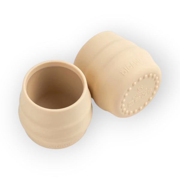 Bibado Sippit Silicone Open Drinking Cup Fawn Pack of 2